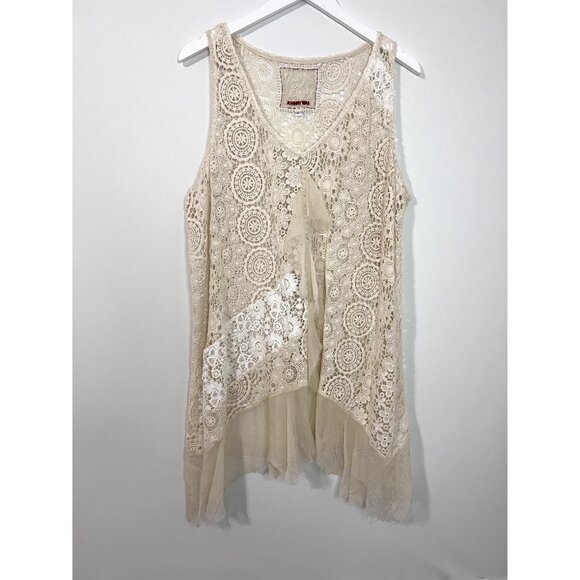 Johnny Was Cream Lace Blouse - Picture 2 of 8